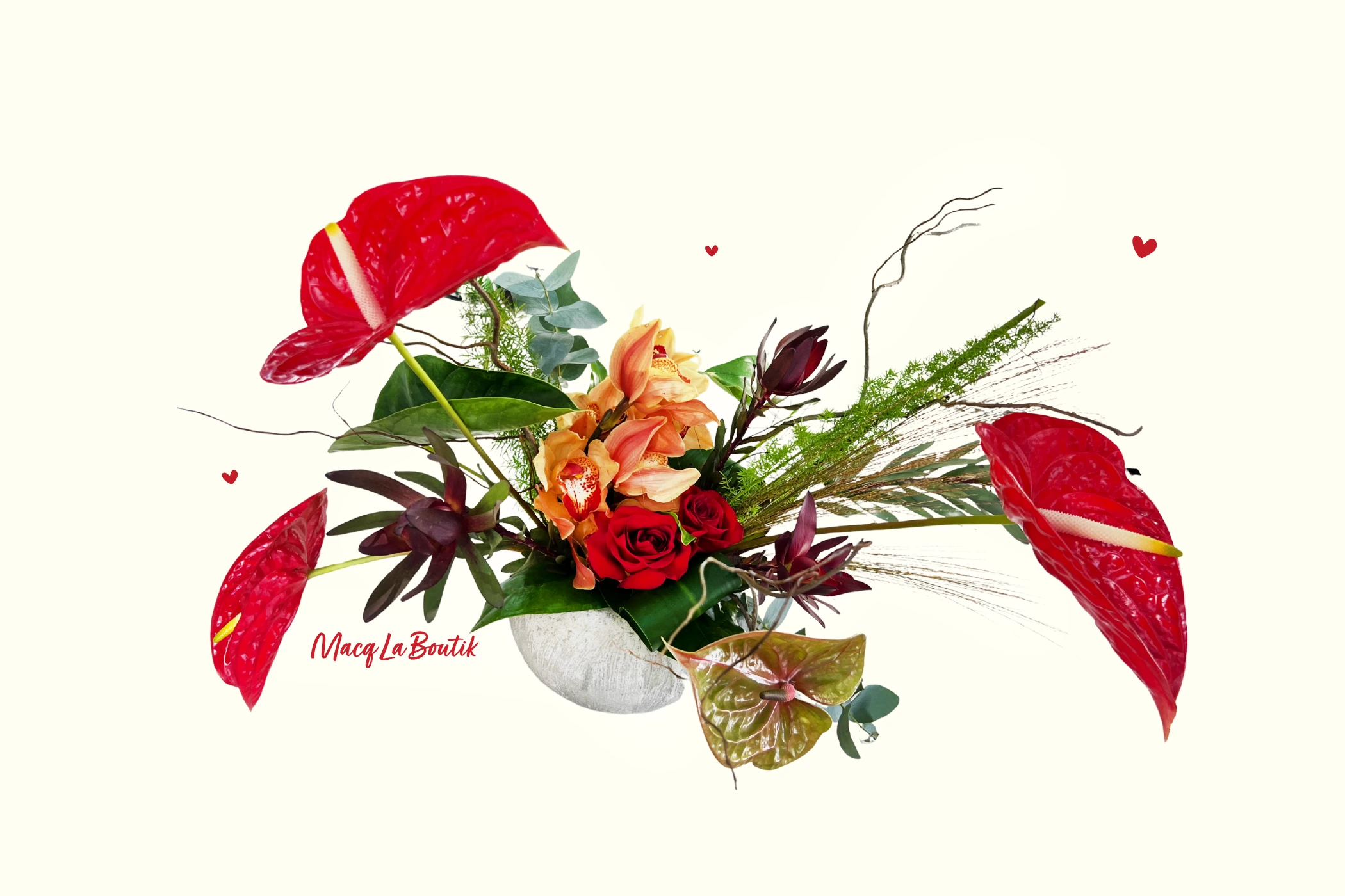 Bouquet de fleurs colorées offert sans occasion