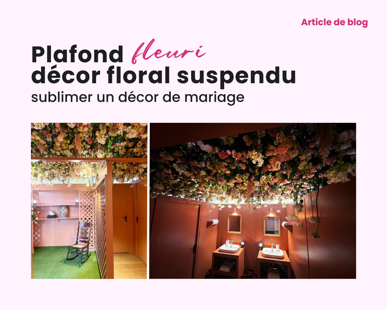 plafond fleuri décor floral suspendu - Macq caribbean design